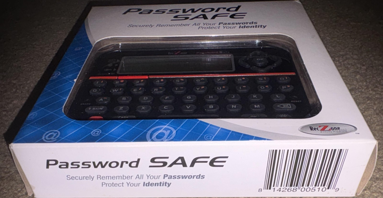 Likely Unused – RecZone Password Safe Safely Store Passwords #595 – Free Shippin