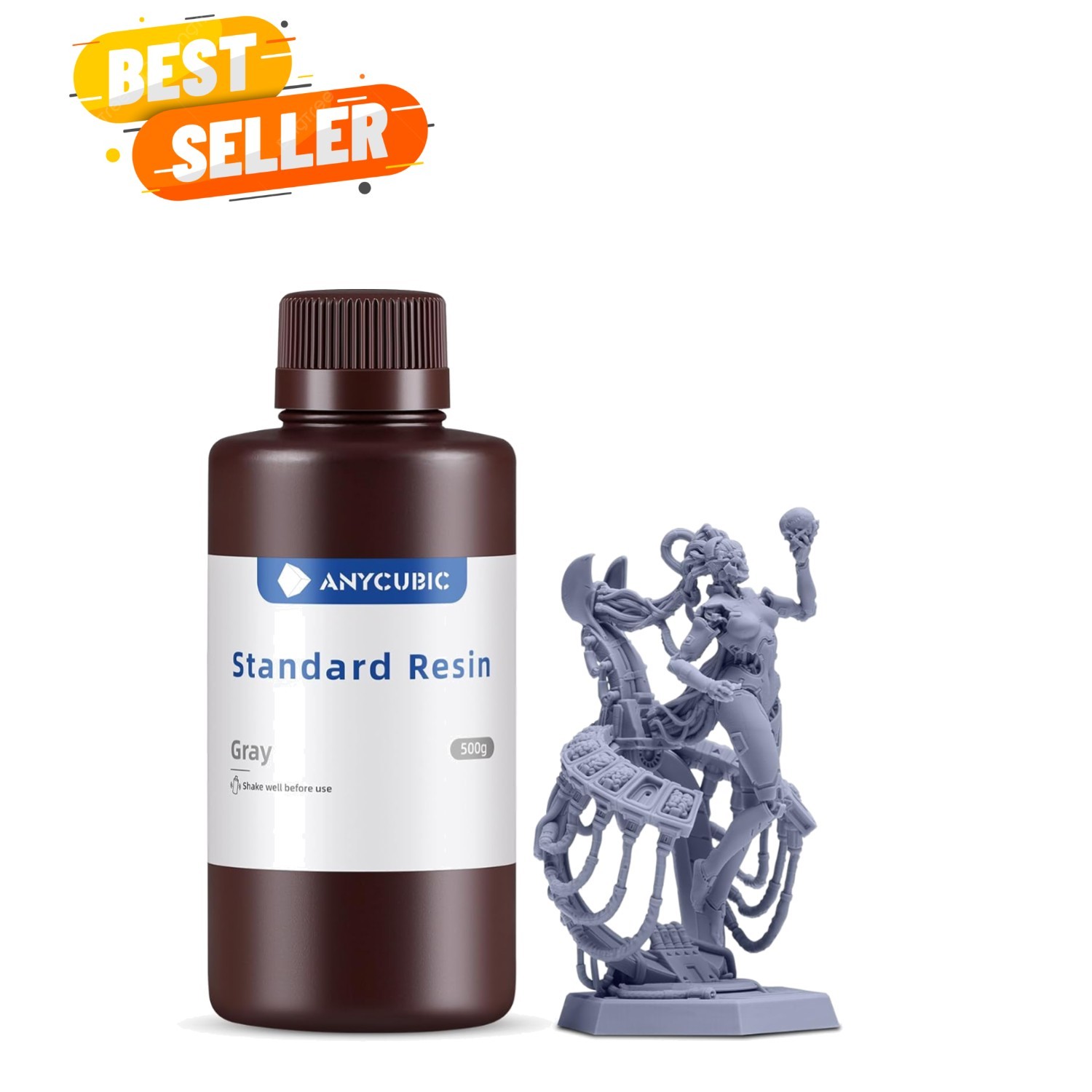 Versatile SLA UV-Curing Resin for 3D Printing – 405nm & High Precision Grey 500g