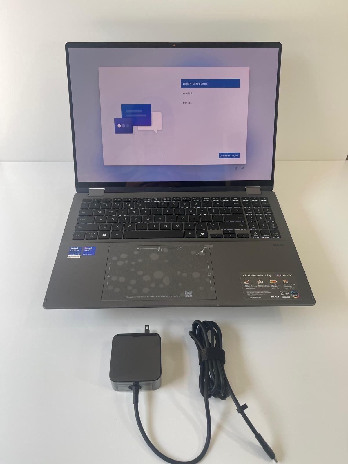 ASUS Vivobook Flip 16″ WQXGA+ OLED Touch 2-in-1 Ultra 7 258V 32GB 1TB SSD W11