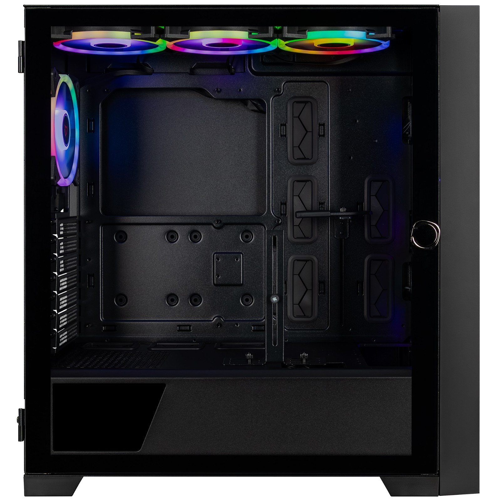 CLX Obelisk Gaming PC Case ATX/E-ATX Mid Tower Tempered Glass With 6 RGB Fans