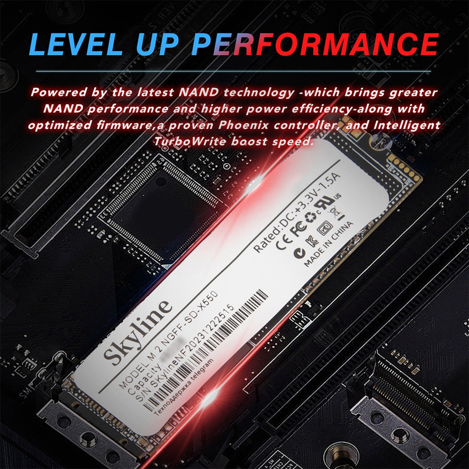 3D TLC Flash SSD M.2 Interface (NGFF/NVMe) Up to 520/1050MB/s – for Windows