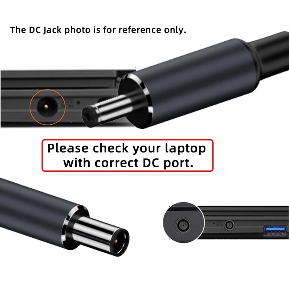 USB C to DC Adapter,USB C Female to DC 5.5×2.1mm Barrel Jack Plug PD 100W Laptop