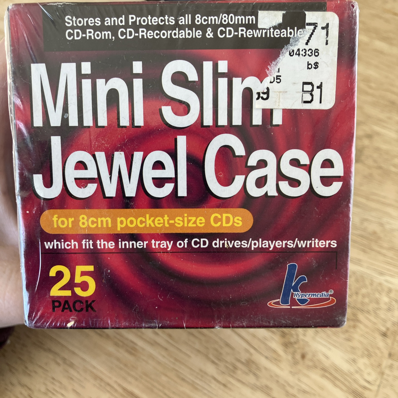 KHypermedia Slim Jewel Cases for 8-cm Mini CDs (25-Pack) Vintage New