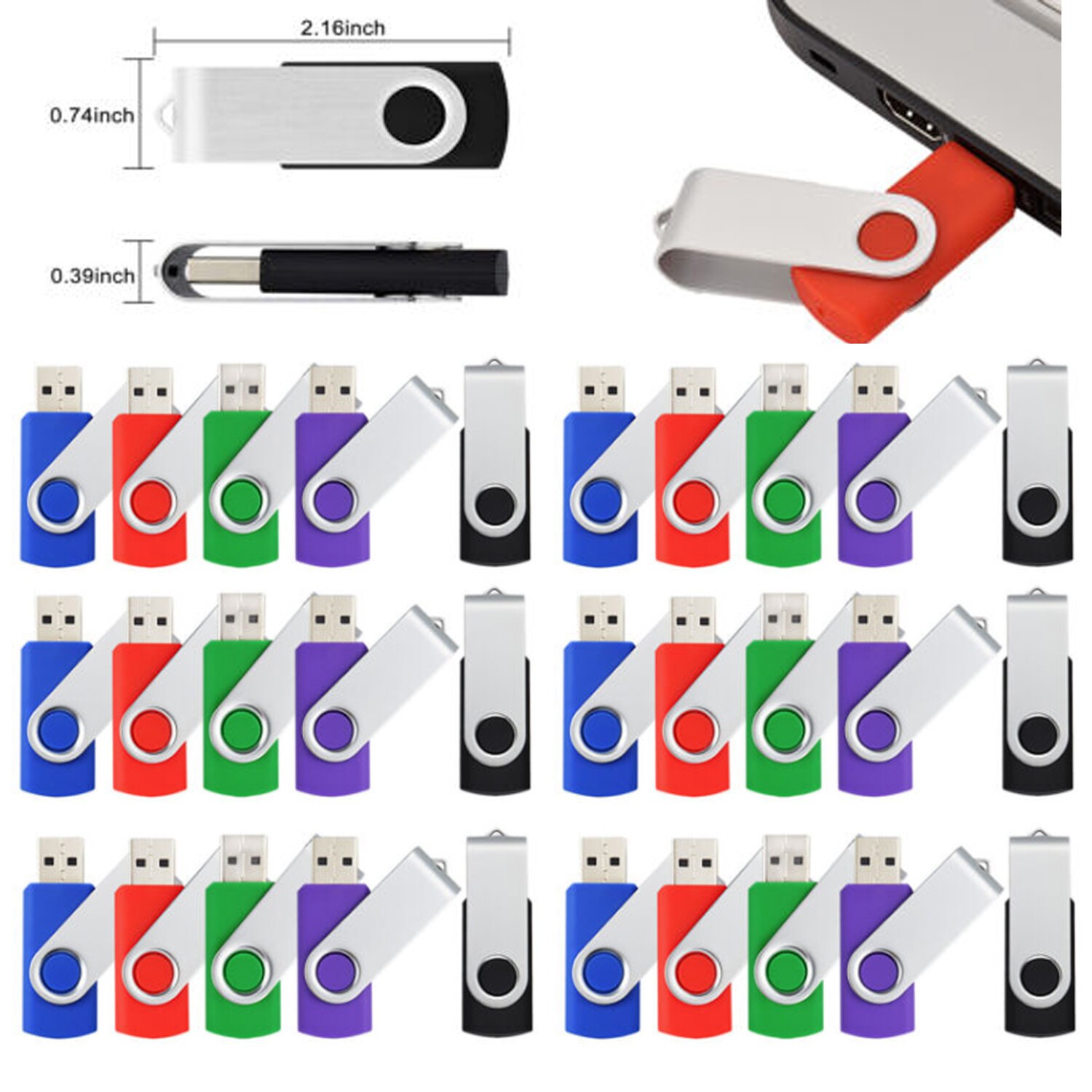 USB Flash Drive Memory Stick Pendrive Thumb Drives U2.0 1G/2G/4G/8G/16G/32GB LOT