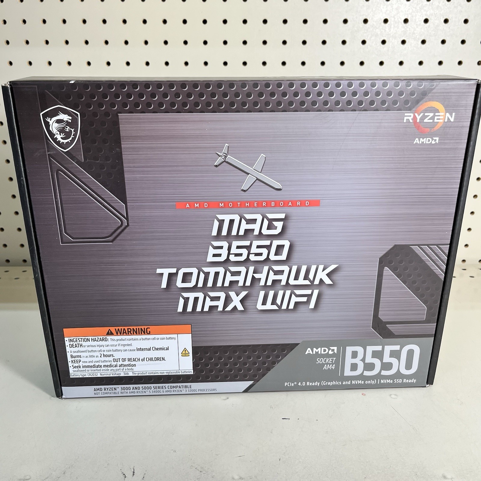 MSI MAG B550 Tomahawk MAX WiFi Gaming Motherboard (AMD AM4, DDR4, PCIe 4.0, SATA