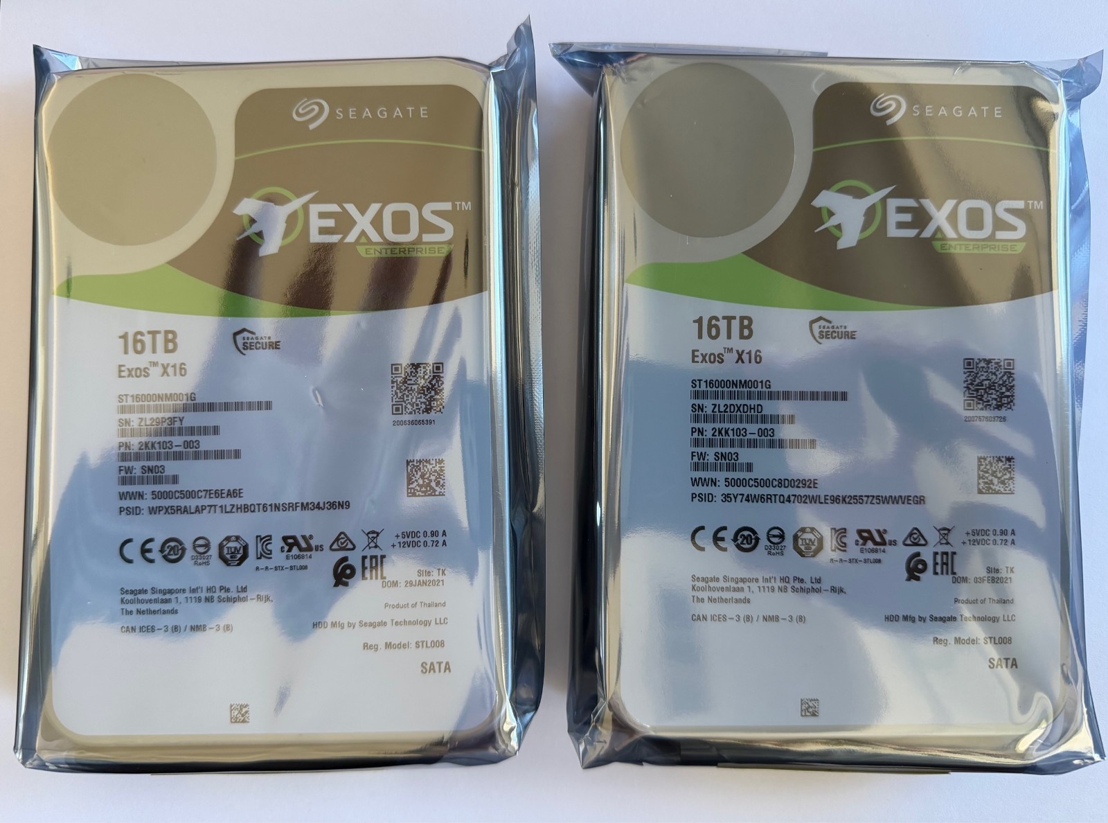 ST16000NM001G SEAGATE EXOS 16TB X16 512e 6Gb 3.5 SATA ENTERPRISE HD PER UNIT