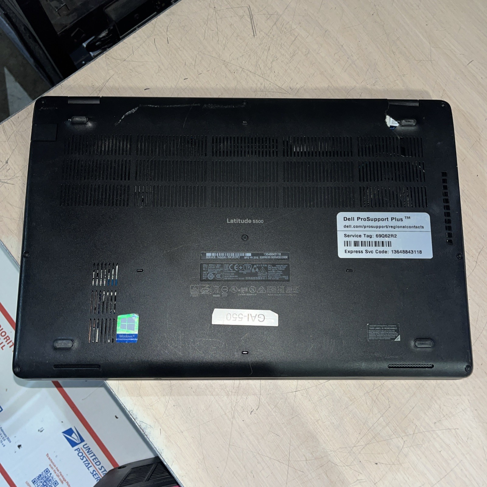 DELL LATITUDE 5500 INTEL CORE I7-8665U 1.90GHZ 8GB RAM NO HD ,