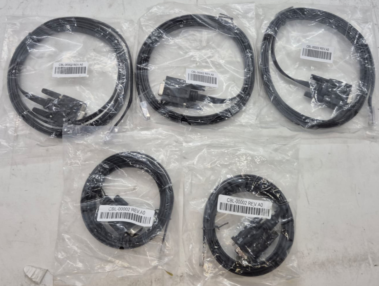 Lot of 5 New Ethernet Console Cable | RJ-45 – DB9 Female CBL-00002 REV A0