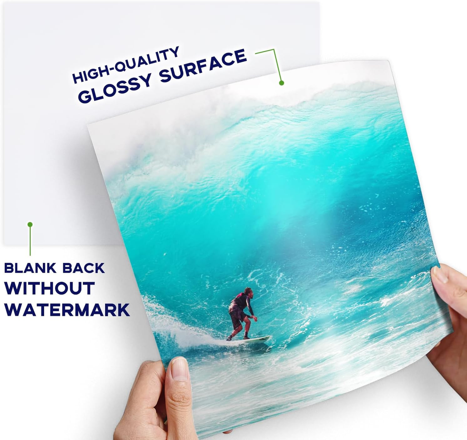 100 Sheets Glossy Photo Paper 8X10, Goefun 200GSM/54LB Inkjet Printer Paper for