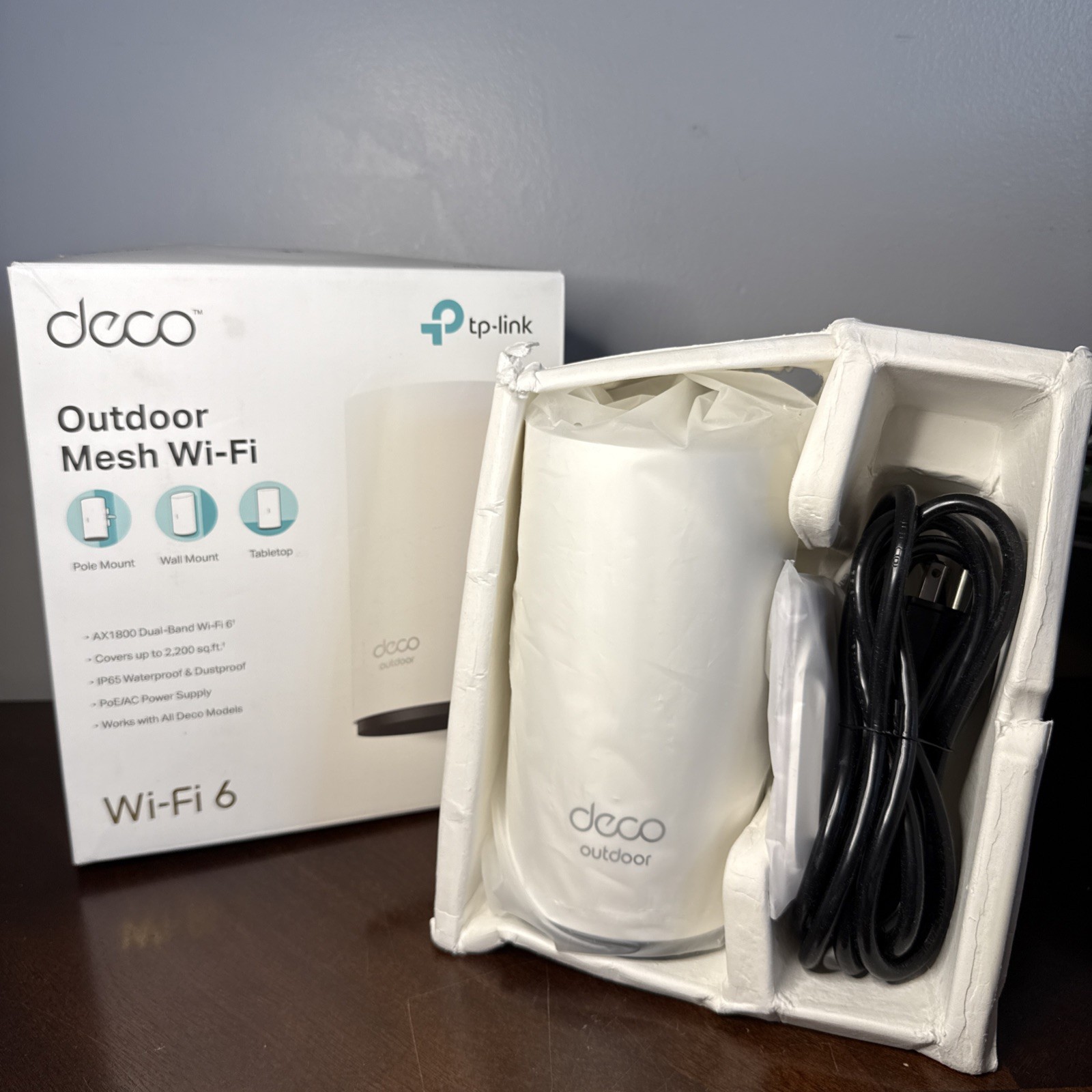 TP-Link Deco X20-Outdoor AX1800 Dual-Band Wi-Fi 6 Outdoor Mesh WiFi Extender