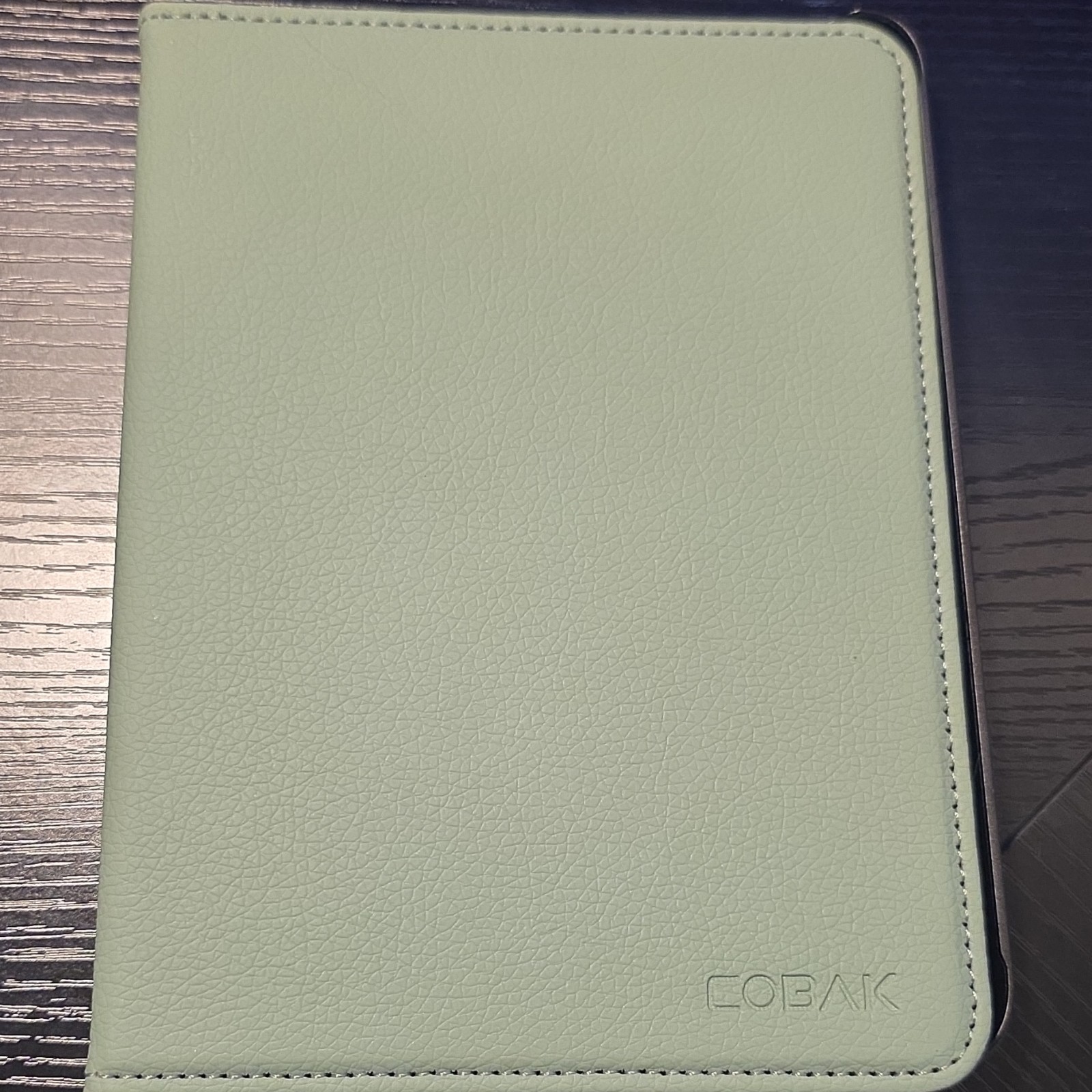 COBAK Light Green Synthetic Leather Folding Folio Case with Integrated Stand