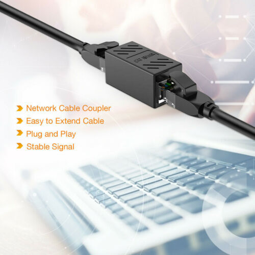 1-10pcs RJ45 Inline Coupler Cat6/Cat5e Ethernet Network Cable Extender Connector