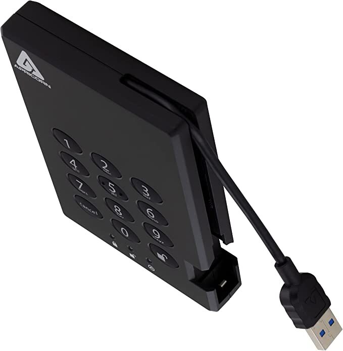 Apricorn 500GB Aegis Padlock USB 3.0 256-bit AES XTS Hardware Encrypted Portable