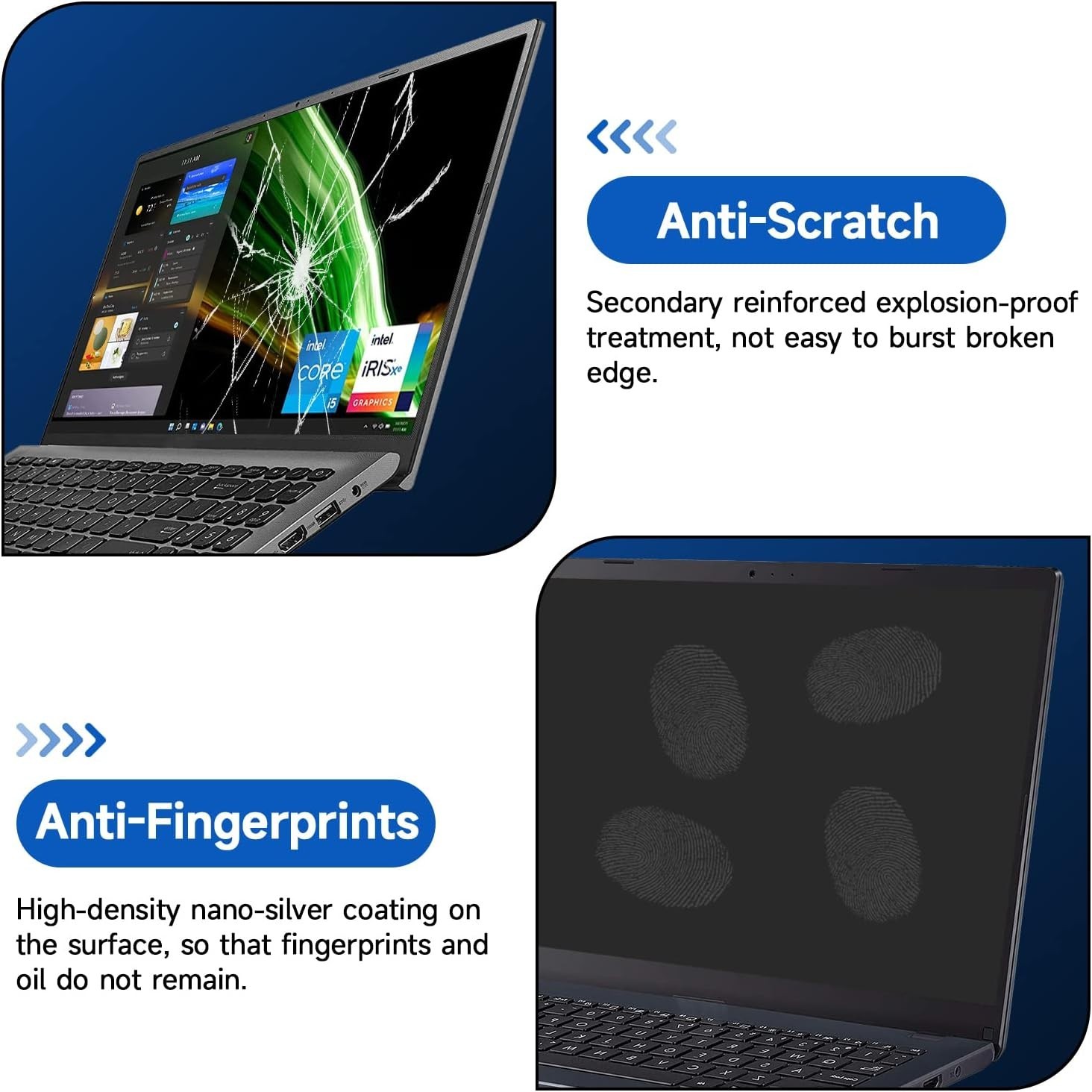 15.6 Inch Matte Screen Protector for Laptops, Blue Light Blocking & Anti-Scratch