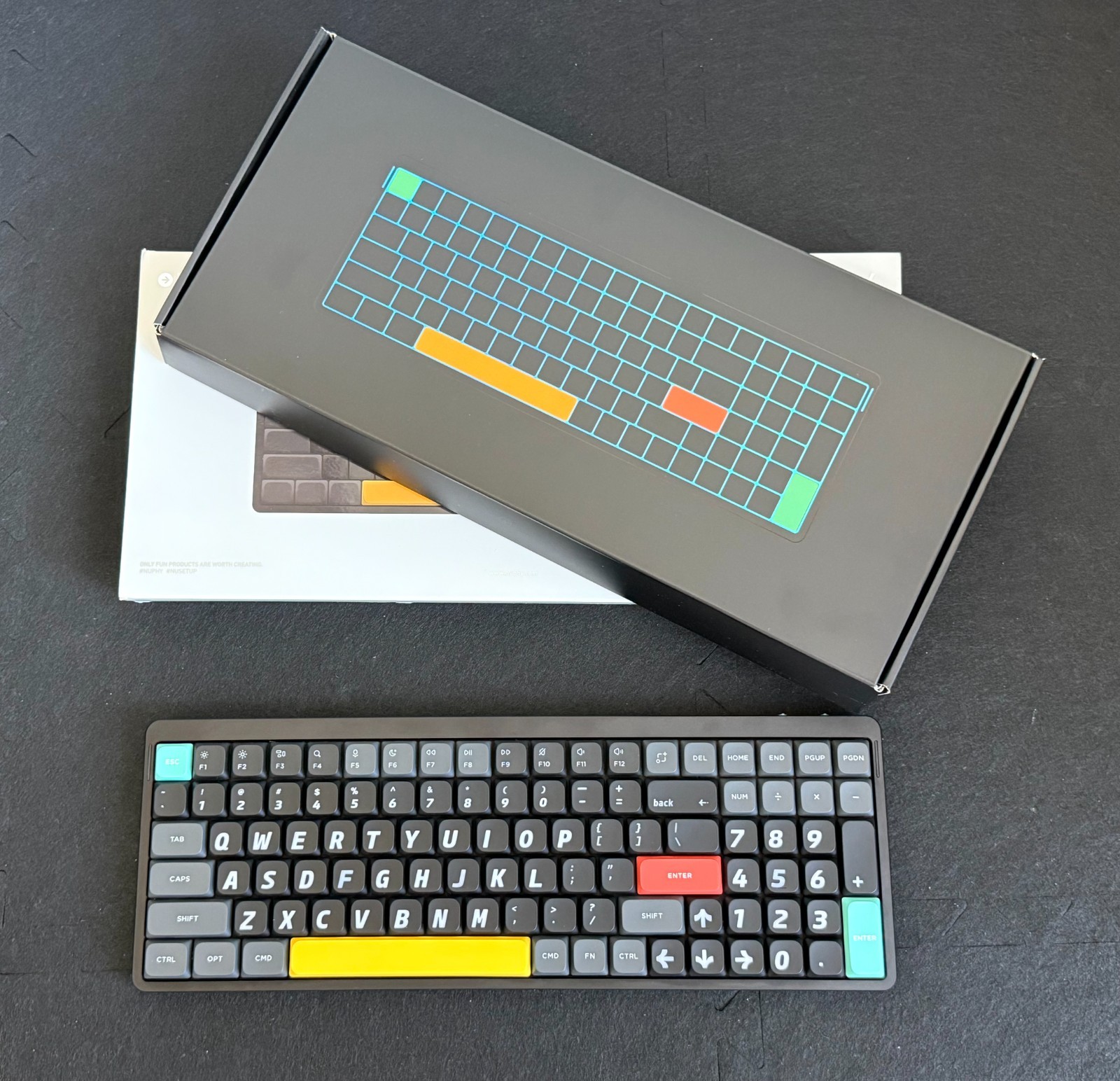 NuPhy Air96 V2 Modded Wireless Keyboard Gateron Aloe Canopus Keycaps Black