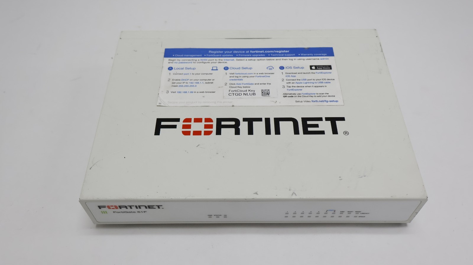 Fortinet FortiGate FG-61F Firewall Security Appliance – Used