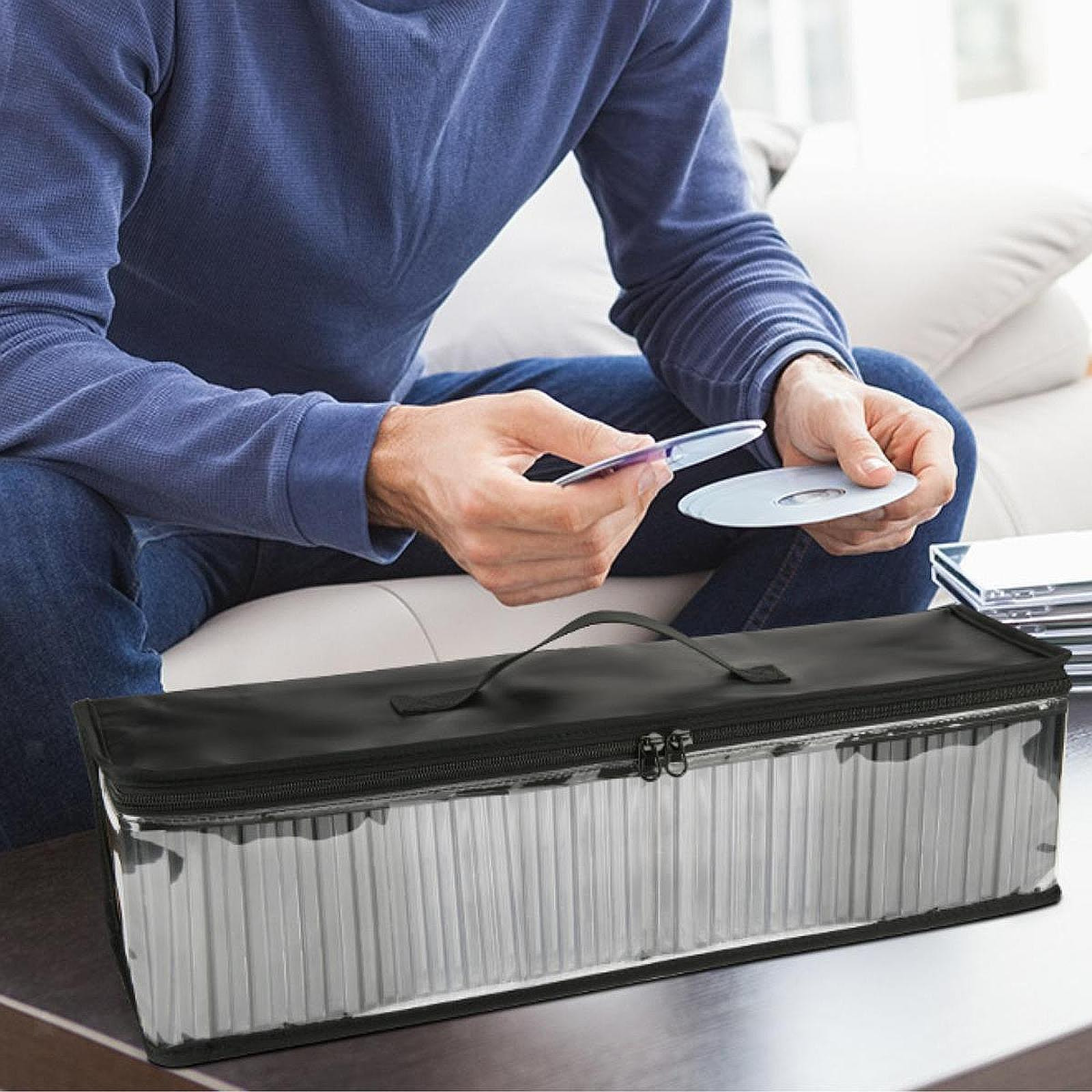 DVD Storage Bag 50 CD Box Easy to Use CD Case for Audio Music Car Games Disc