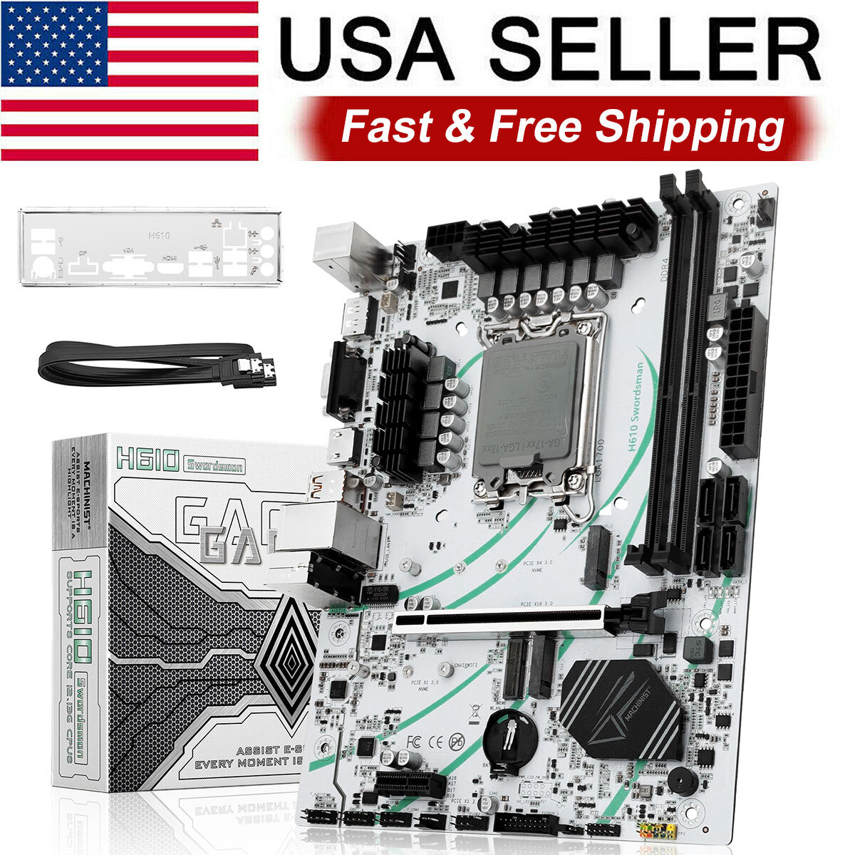 LGA 1700 H610 Motherboard Dual NVME M.2 WIFI M.2 DDR4 USB 3.0 On-Board Audio