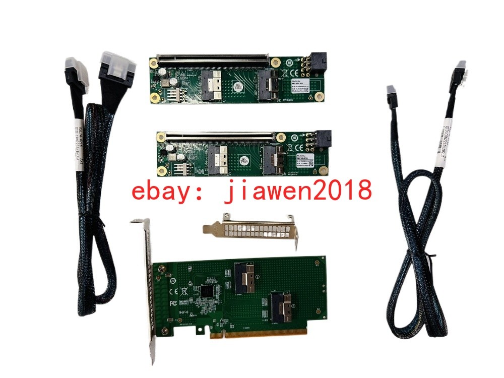 PCI Express x16 to SFF-8654 Adapter 2*PCI-E X8 + 2*Baseplate 2*70CM Cable