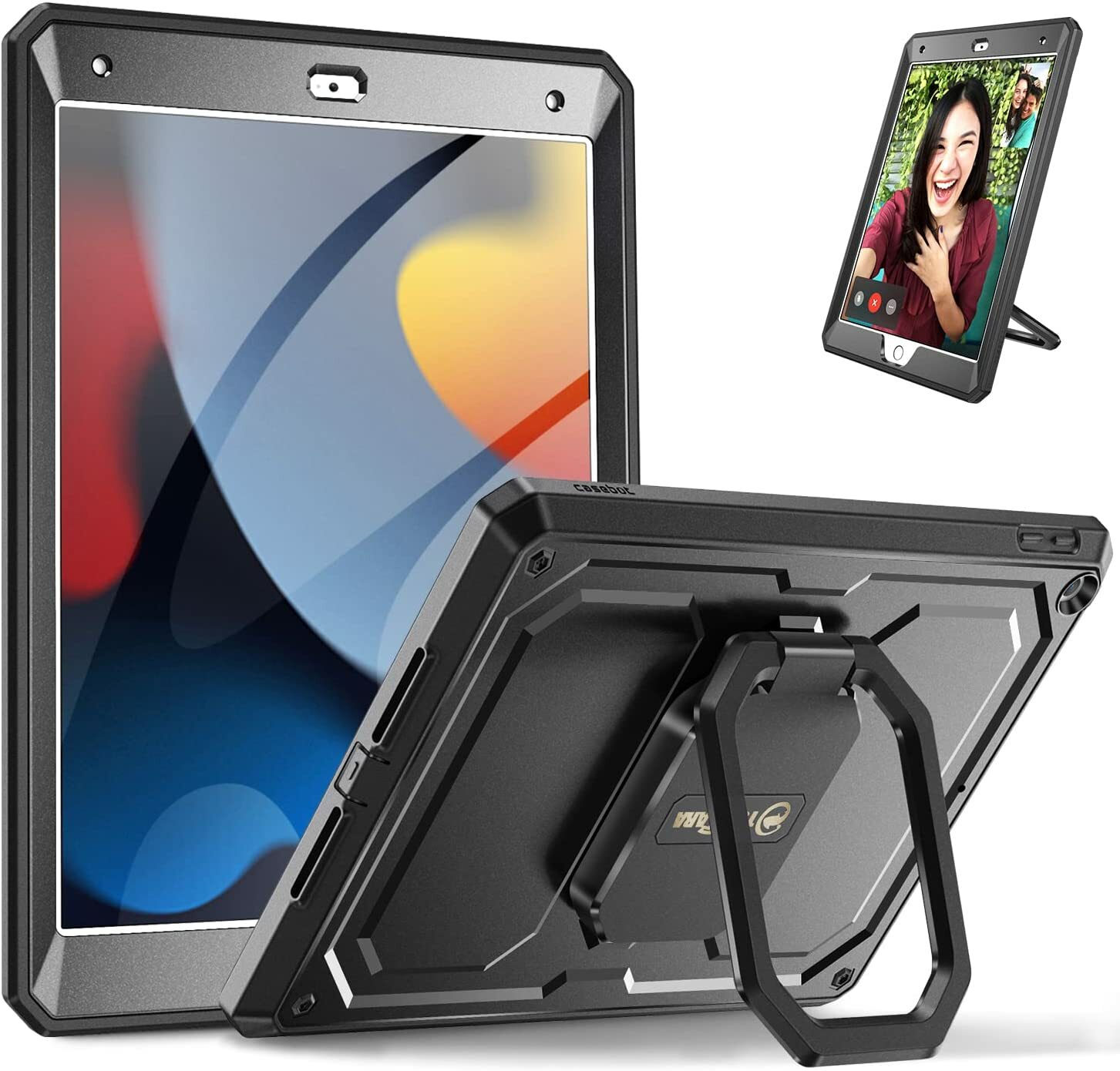For Apple New iPad 9th Generation 2021 10.2 Inch 360 Degree Rotating Rugged Case