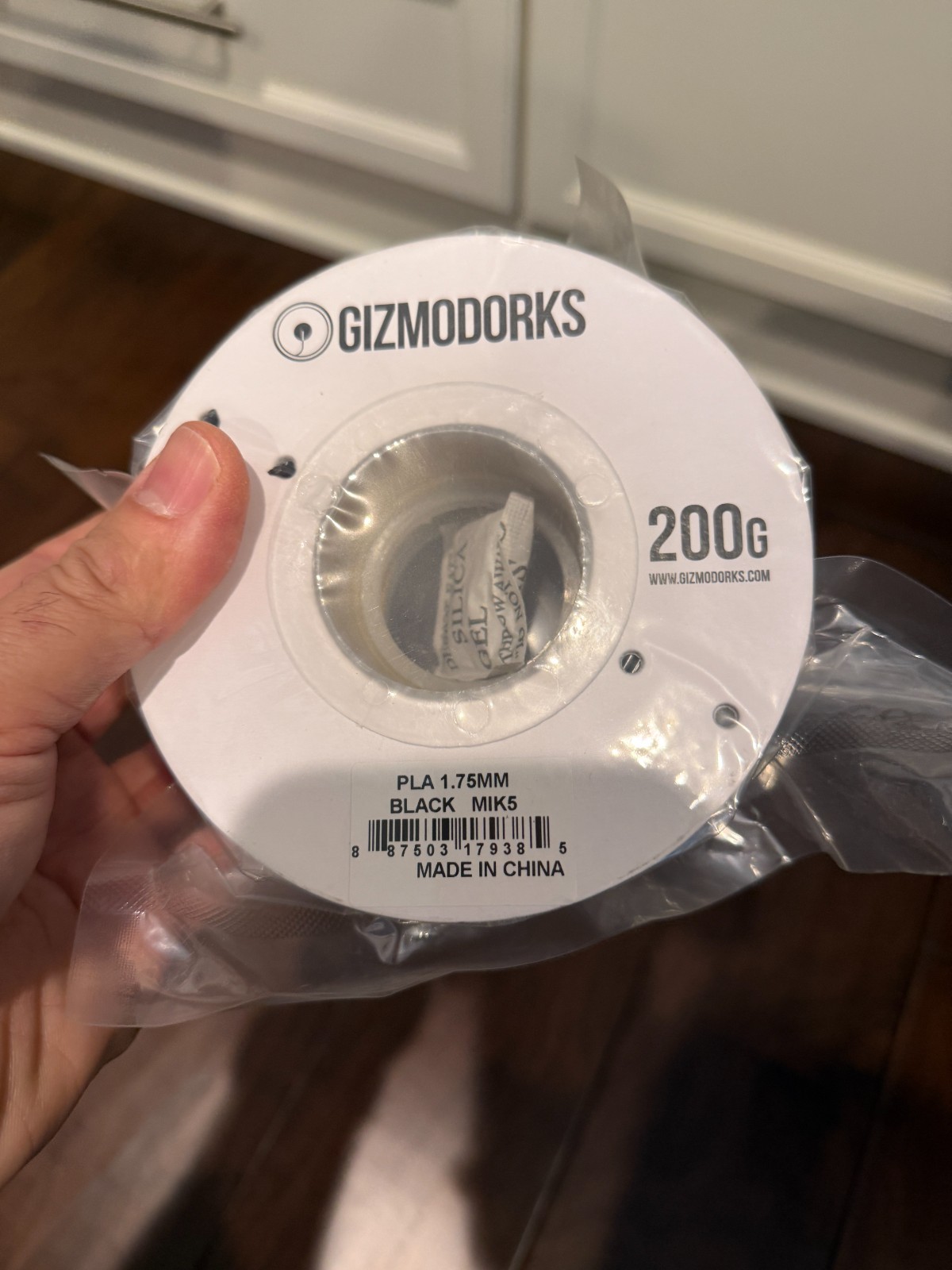 Gizmo Dorks PLA Filament for 3D Printers 1.75mm 200g Black 887503179385