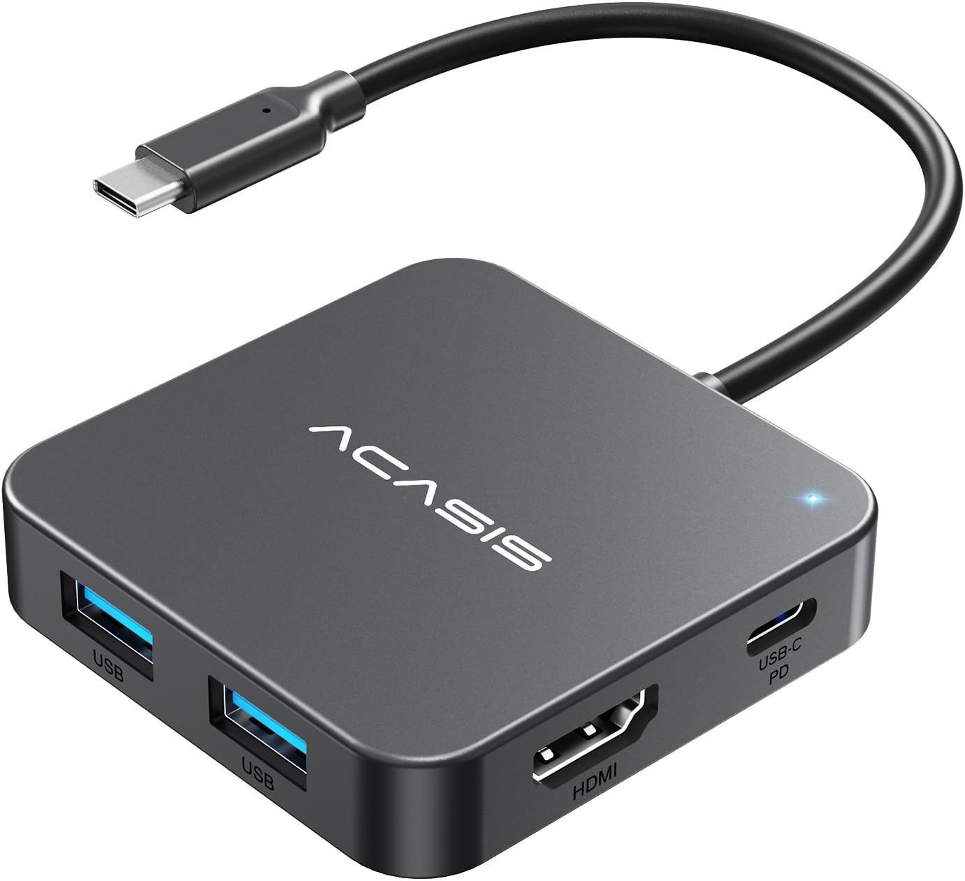 ACASIS 10Gbps USB Hub Multiport Adapter 4K HDMI 100W Power Delivery for MacBook