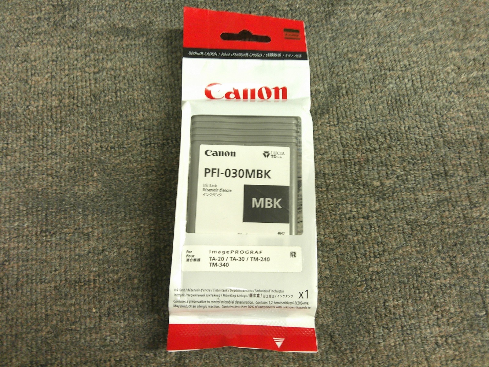PFI-030MBK 3488C001 Genuine Canon Matte Black Ink TA-20 TA-30 TM-240 11/2027