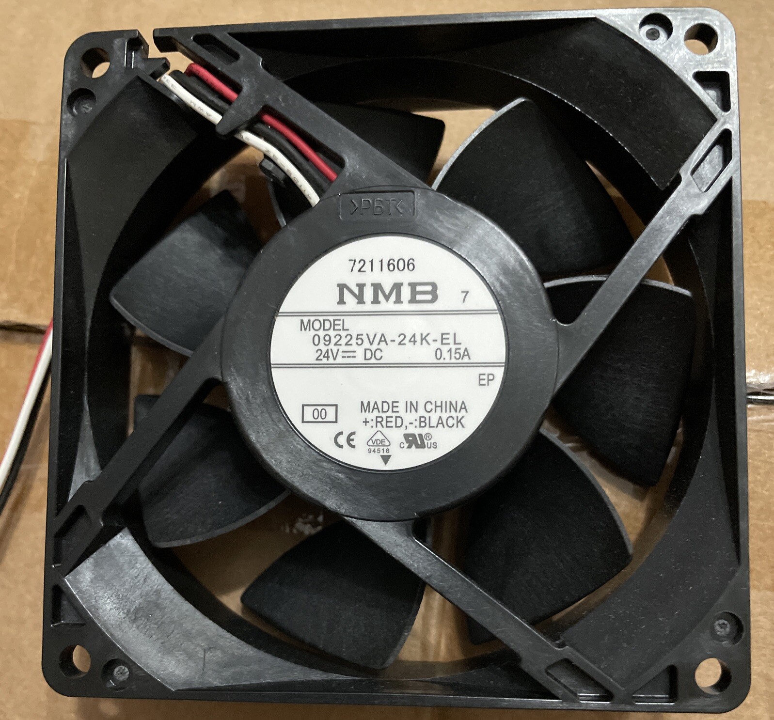 NMB 09225VA-24K-EL 24V 9cm 3pin Cooling Fan 54 CFM