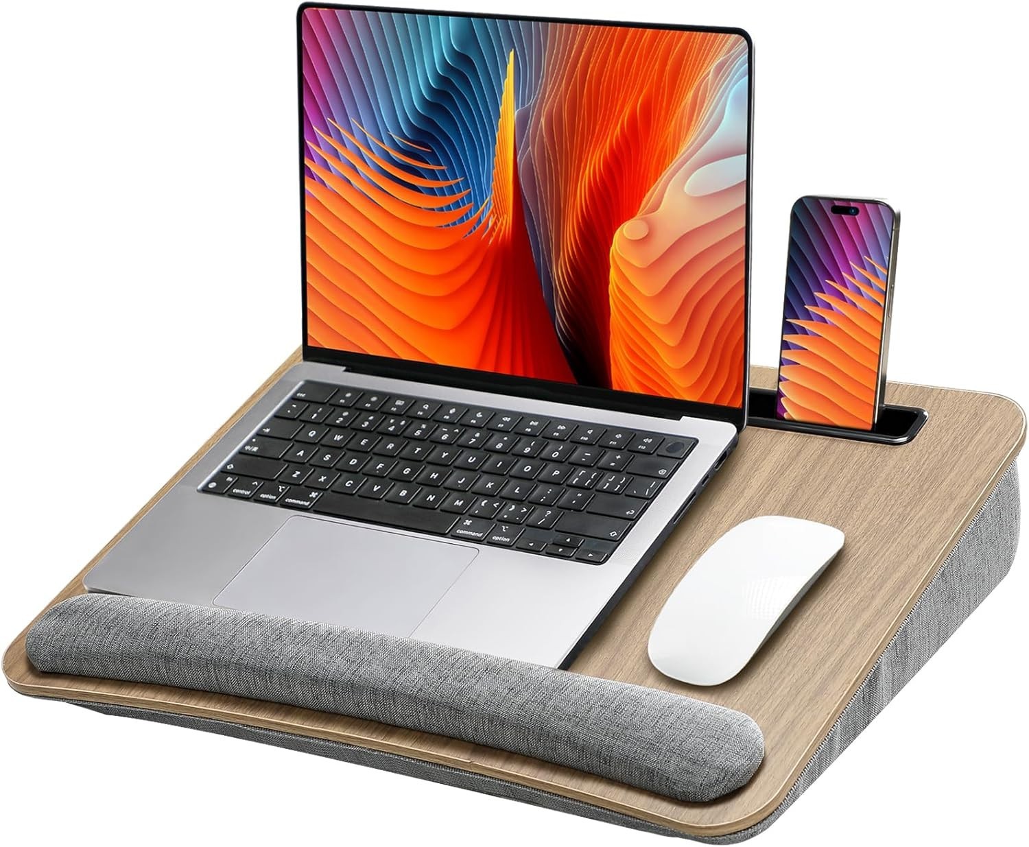 Luxury Laptop Lap Desk for Bed & Sofa – Fits Up to 15.6″, Anti-Slip Cushion