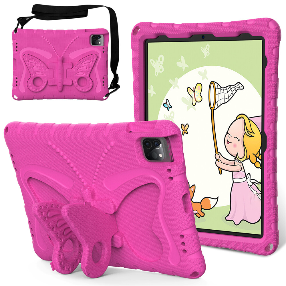 For iPad Air Pro 11 12.9 13-inch 2026 Kids Shockproof EVA Case Stand Cover Strap