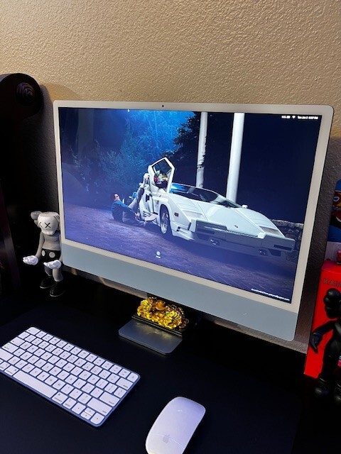 Apple iMac 24″ (256GB SSD, Apple M1, 3.20GHz, 8GB, 7-Core GPU) Blue – MJV93LL/A