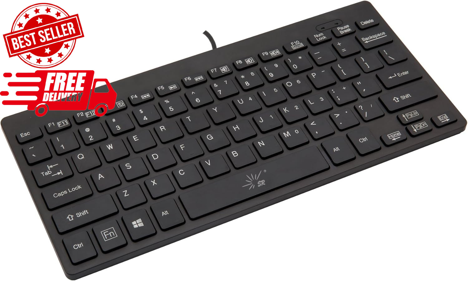 Mini Keyboard Wired Thin Light 78 Keys USB Multimedia Small for Pc Computer Lapt