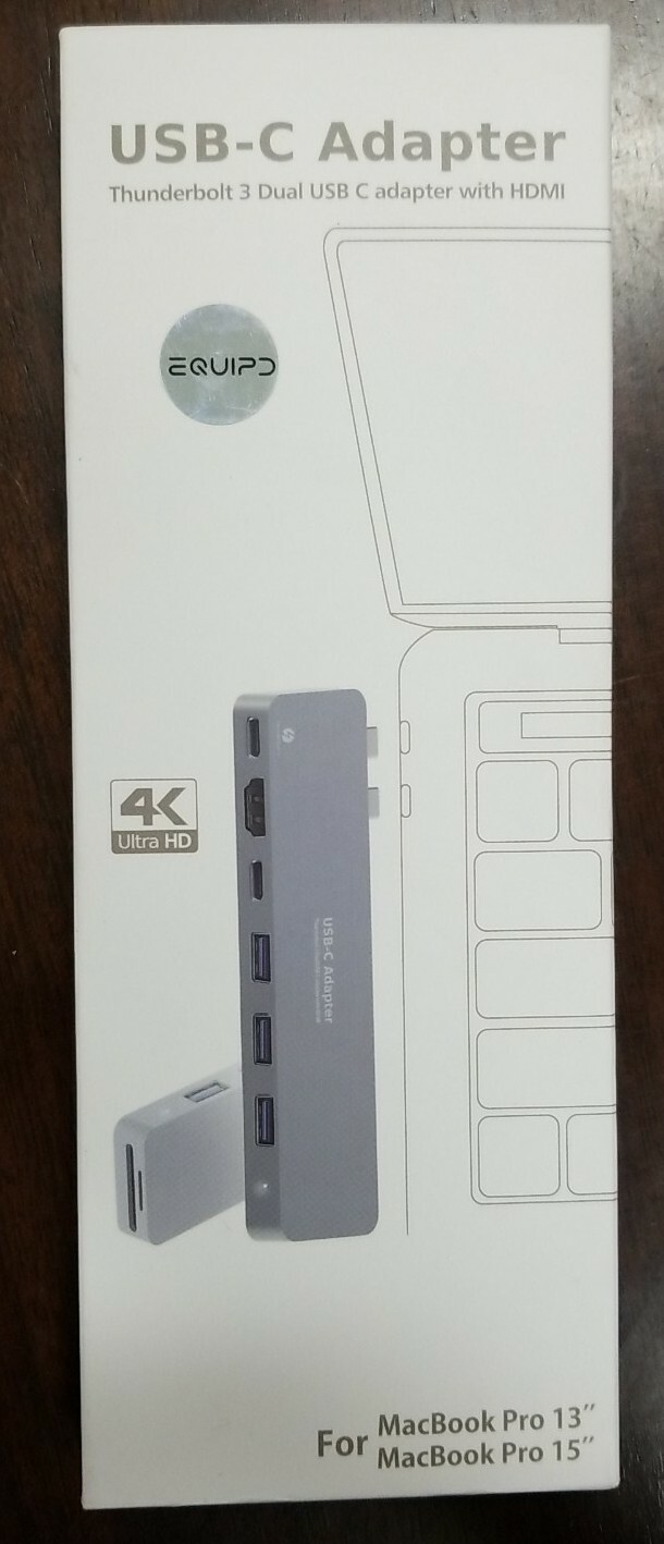 EQUIPD USB C Hub 8-in-1 Aluminum USB C Adapter Hub