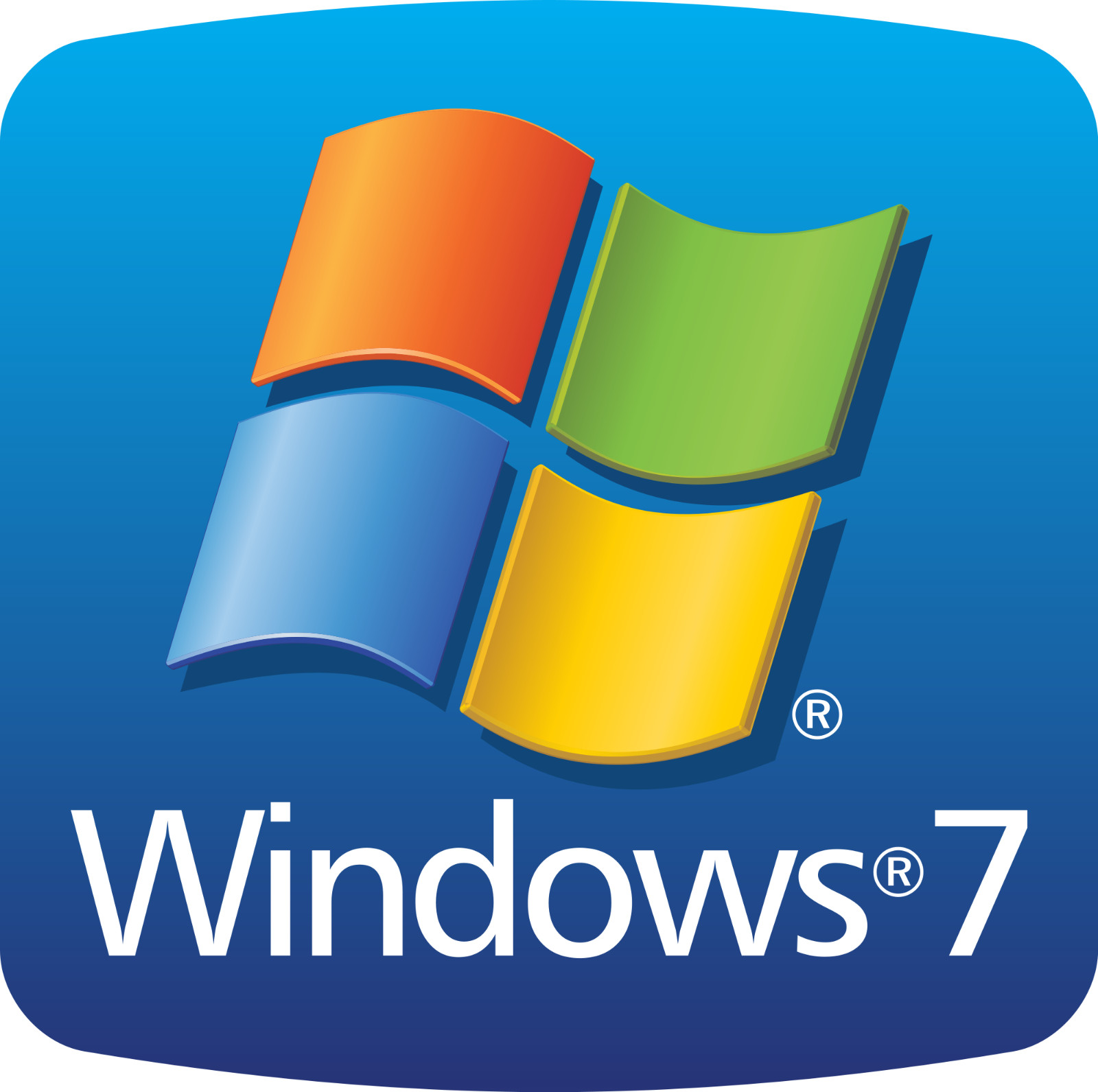 5x sticker Windows 7 win7 sticker 20 x 20 mm blue new fast shipping
