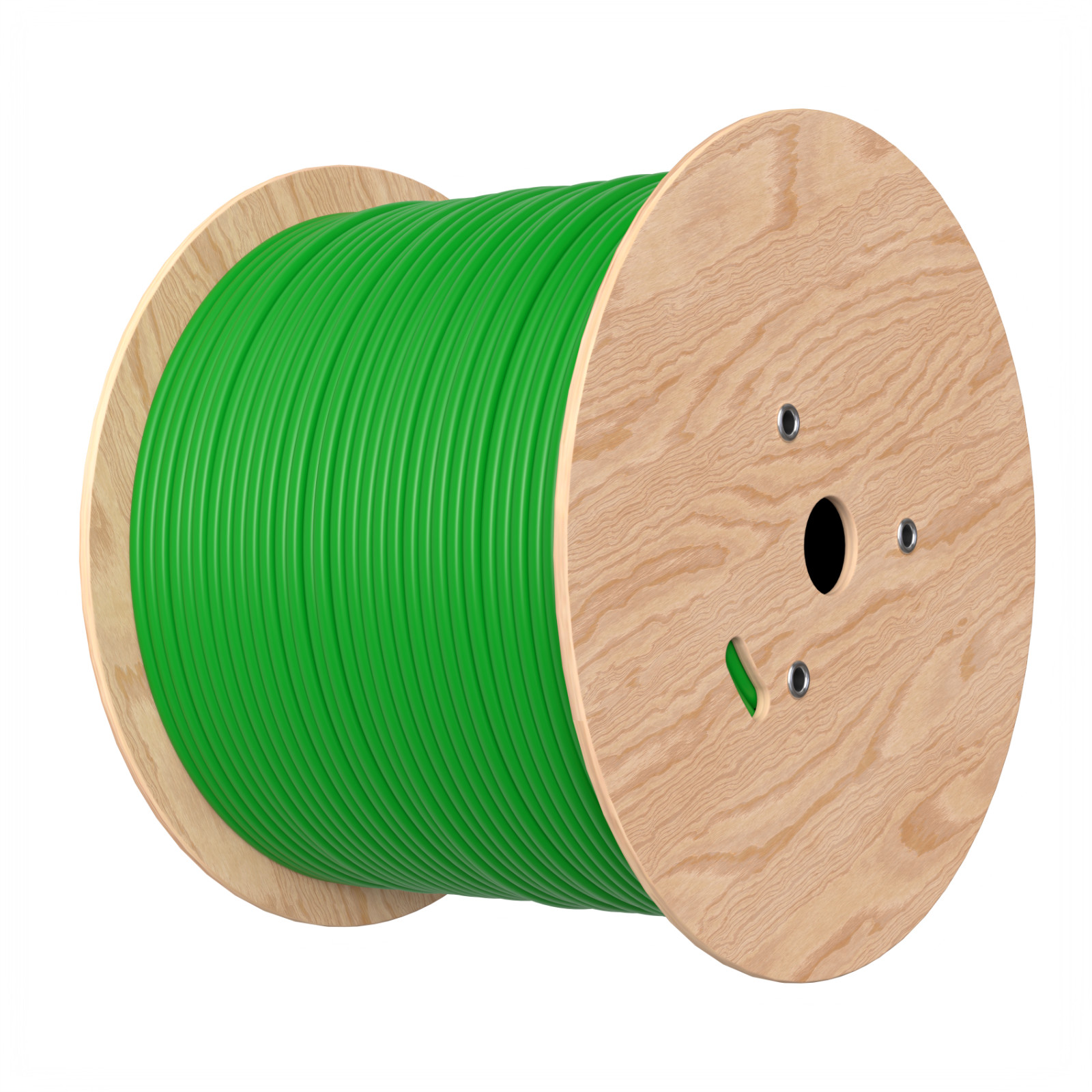 Cat6A Green UTP 1000ft Solid Copper Ethernet Cable 23AWG 10Gbps High-Speed Wire
