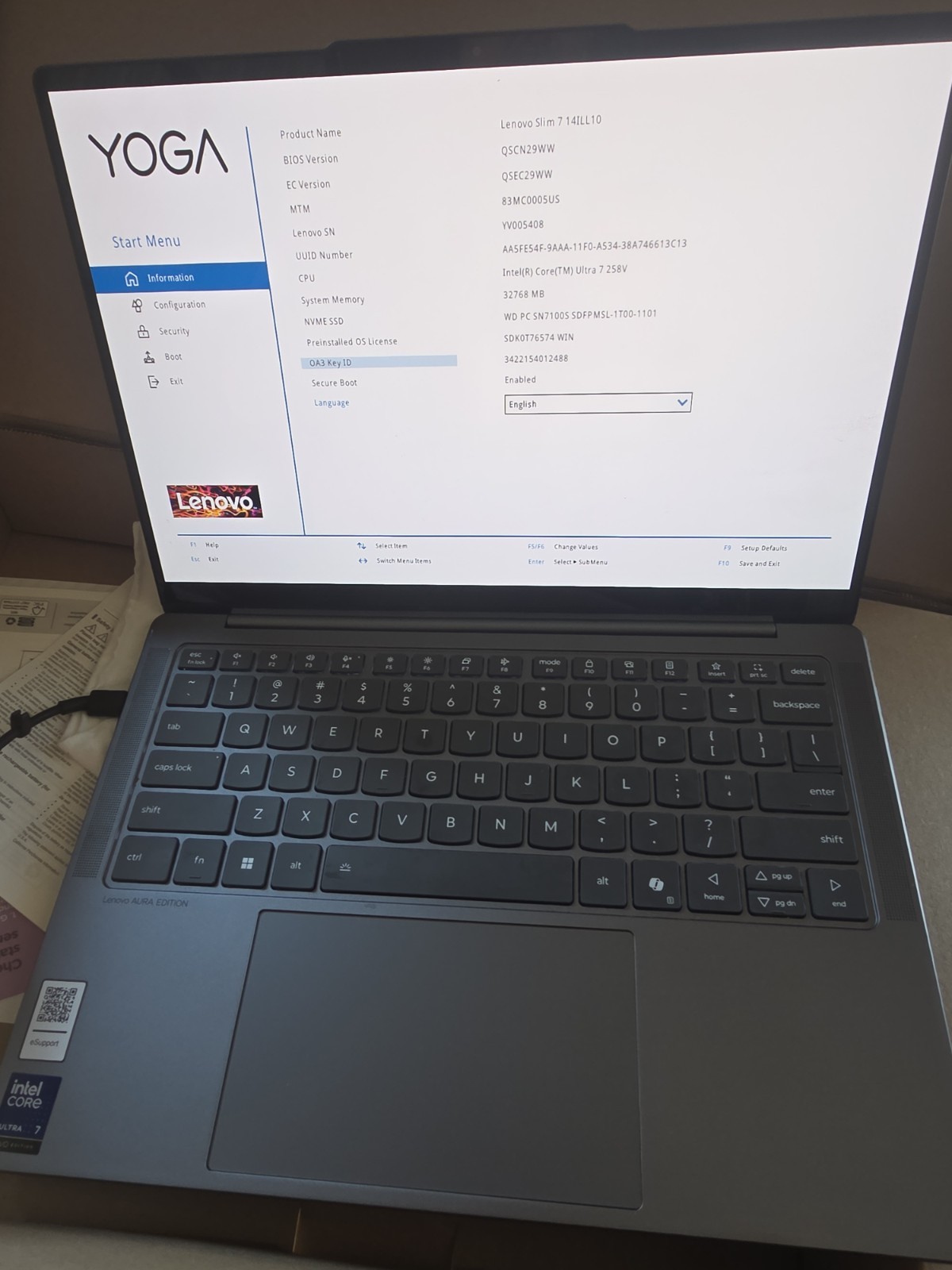 14ill10 Slim 7 Aura Edition Lenovo Ultra 7 32gb 1tb Oled Ts B1