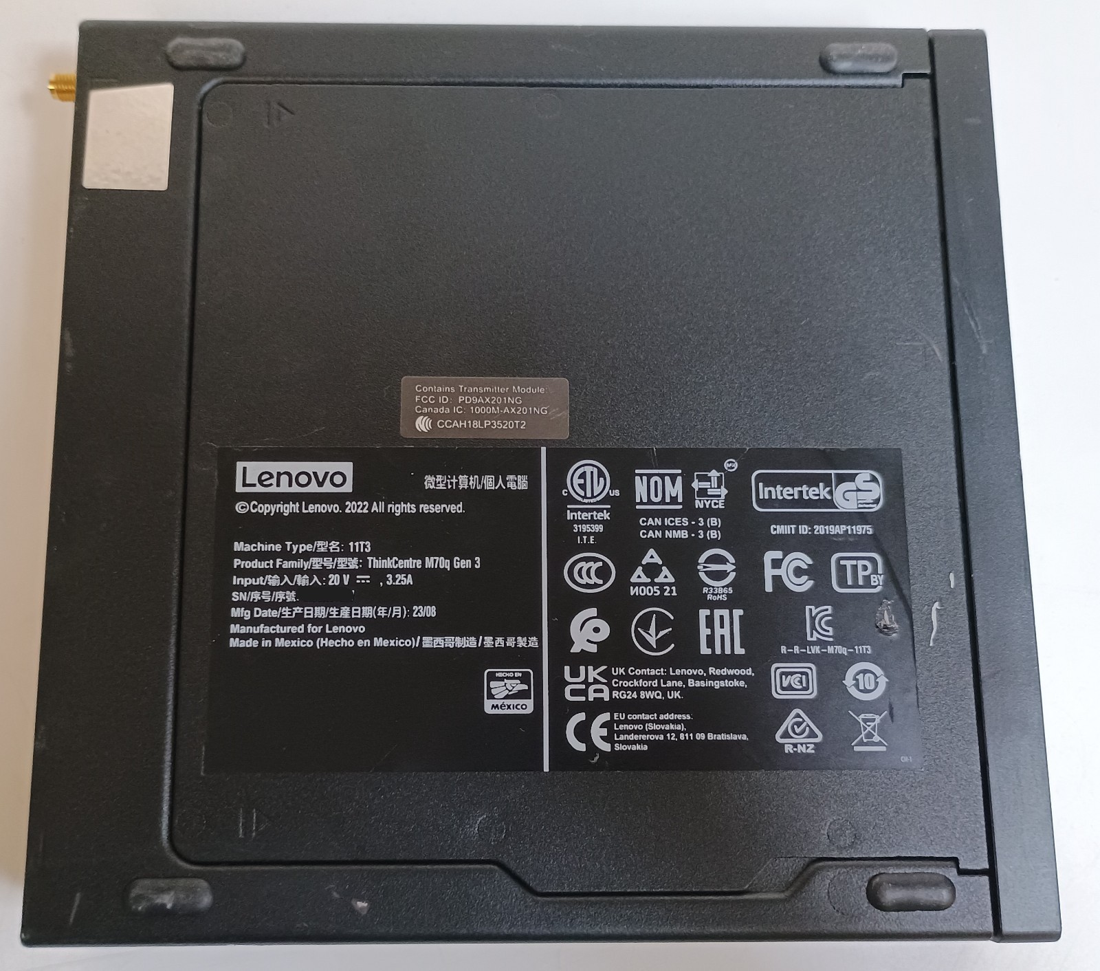 Lenovo ThinkCentre M70q Gen 3 Tiny Desktop | i5-12400T | 16GB DDR4 | 512GB NVMe