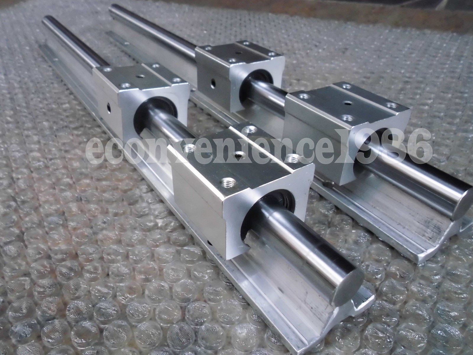 2 pcs SBR20-2743mm 20 mm Jointed LINEAR RAIL SHAFT & 4 Pcs SBR20UU Blcok Bearing