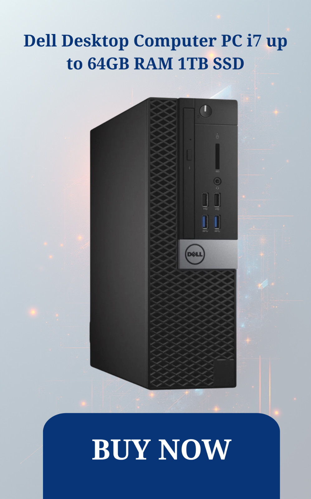 Dell Desktop Computer PC i7 up to 64GB RAM 1TB SSD Windows 11 Pro WiFi BT
