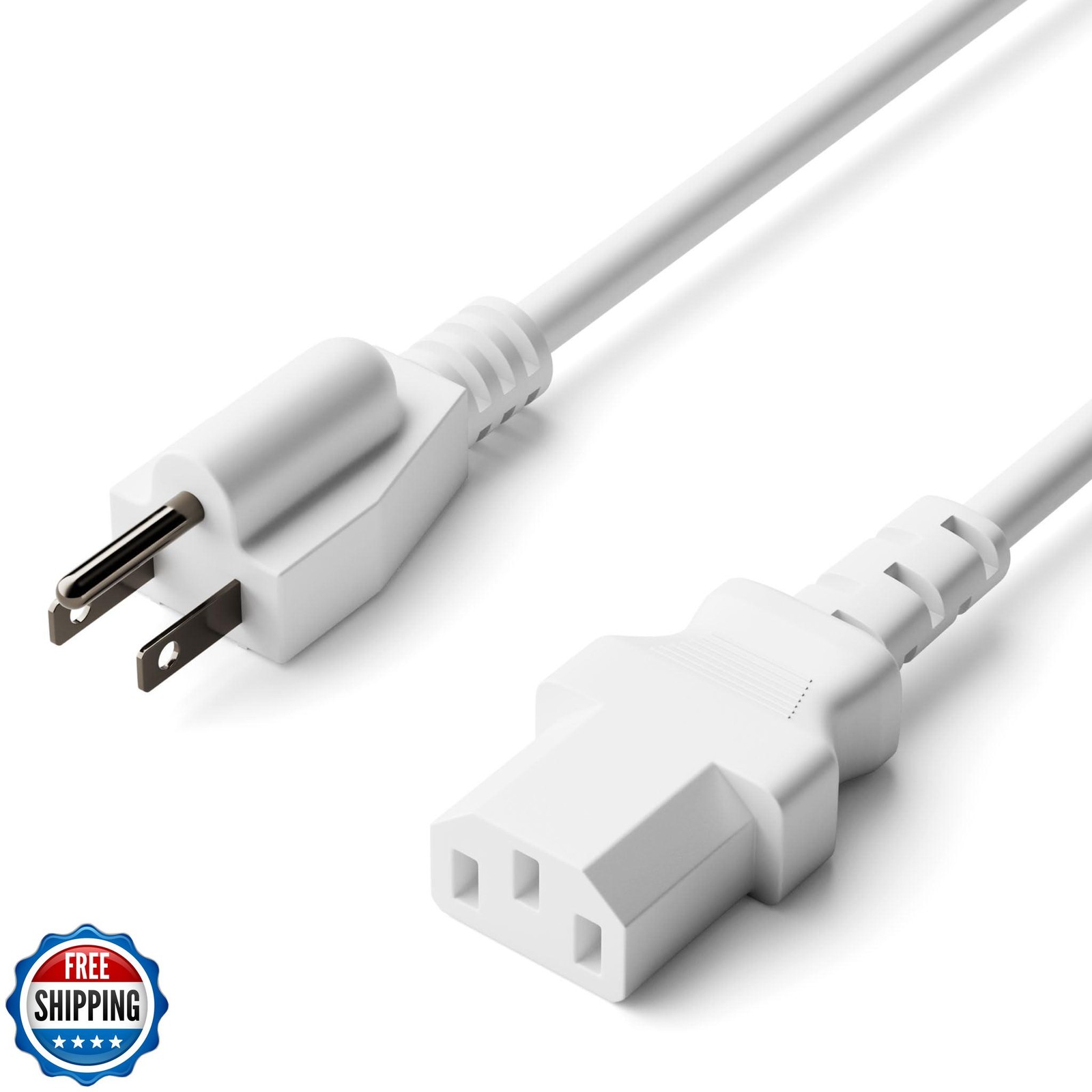 THE CIMPLE CO 10 Feet – 3 Prong AC Power Cable for Computer, Medical, Server,