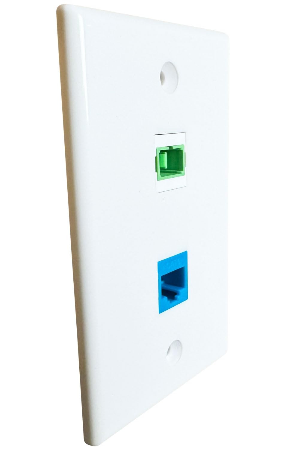 Fiber Optic Wall Plate For SC/APC Simplex Cat6 Ethernet Port Bracket