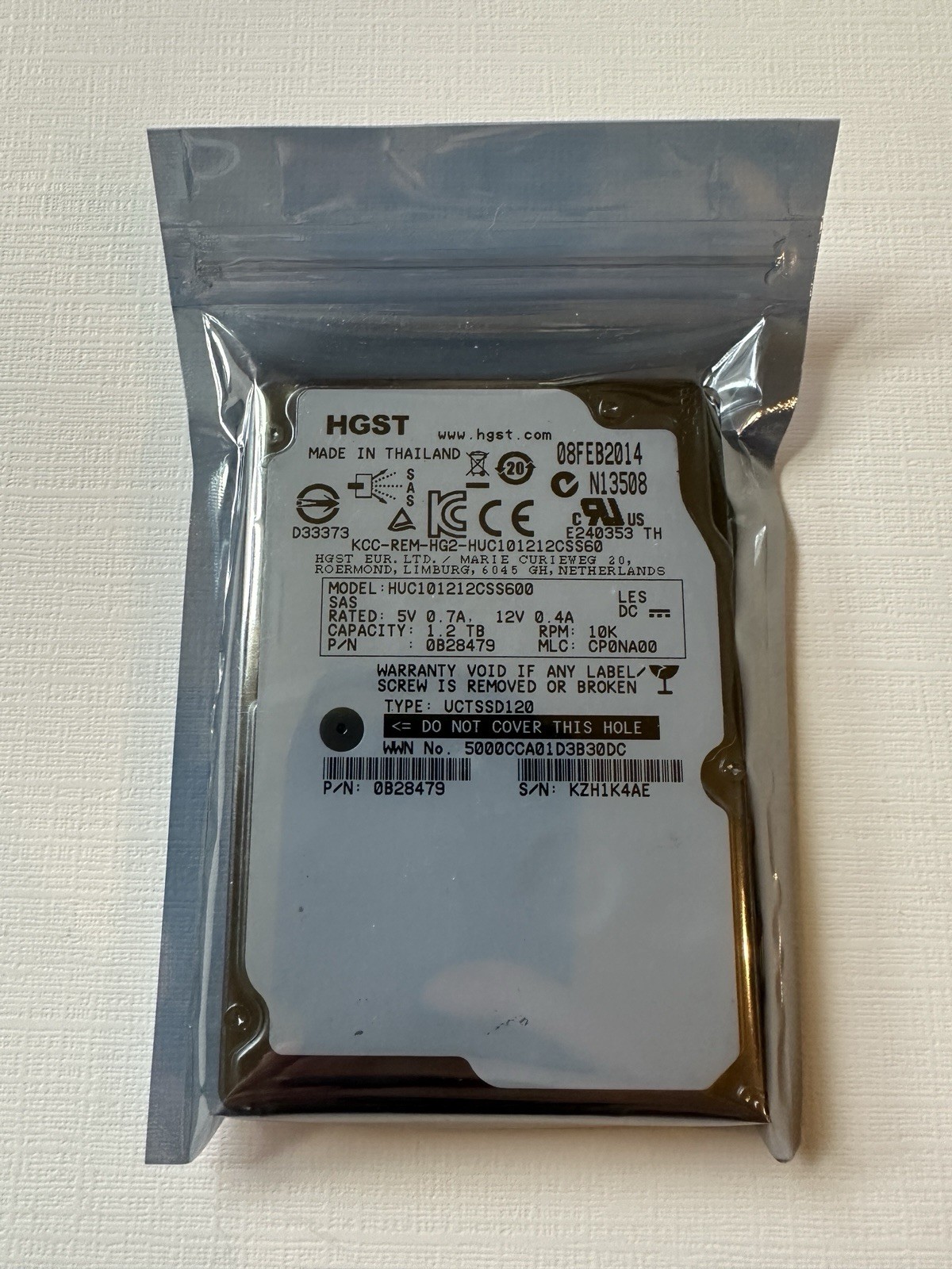 Dell HGST 1.2TB 10K 2.5″ SAS SERVER HARD DRIVE