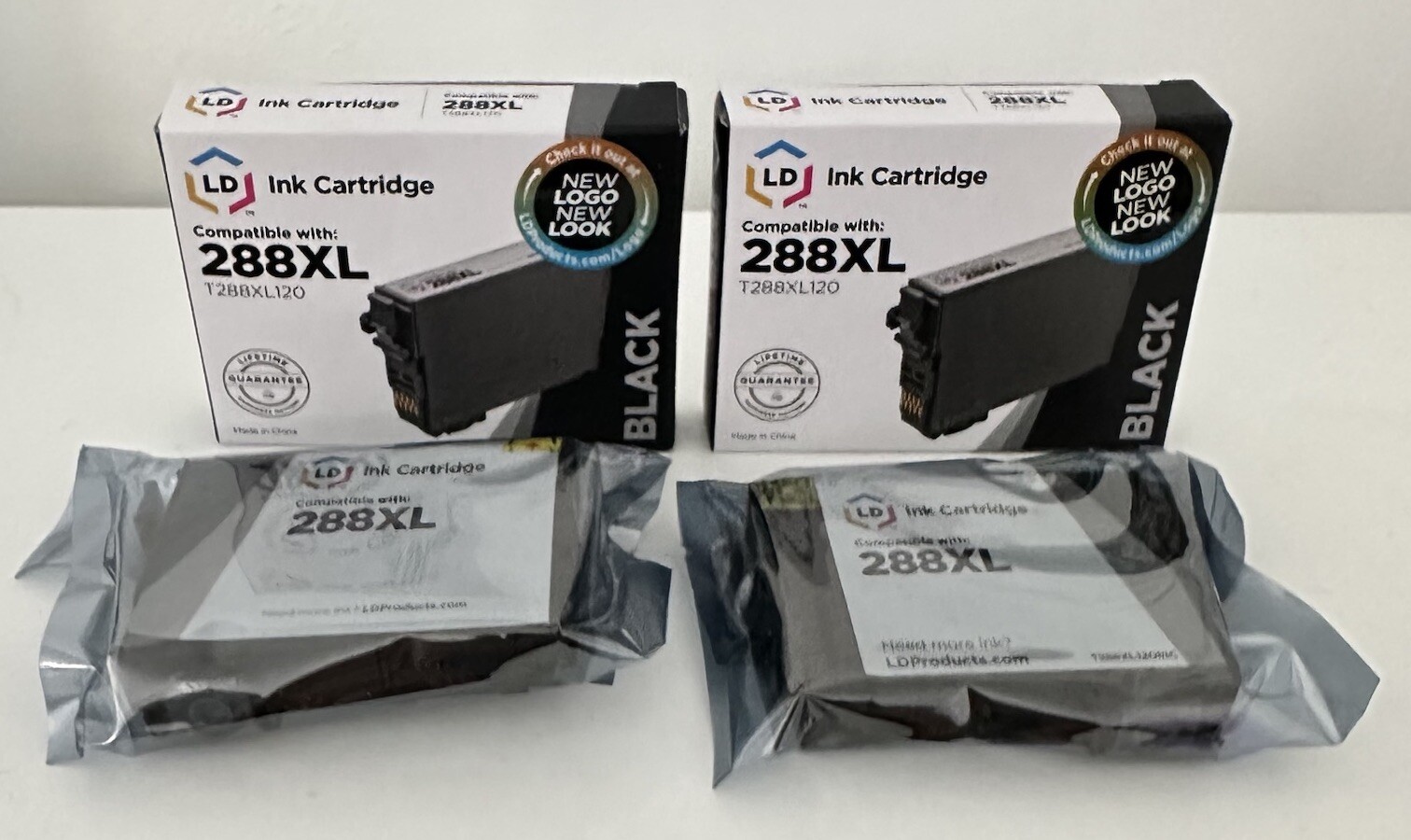 Epson 288XL LD Products Black Ink for T288XL120 Ink Cartridges HY (Blk, 2-Pk)
