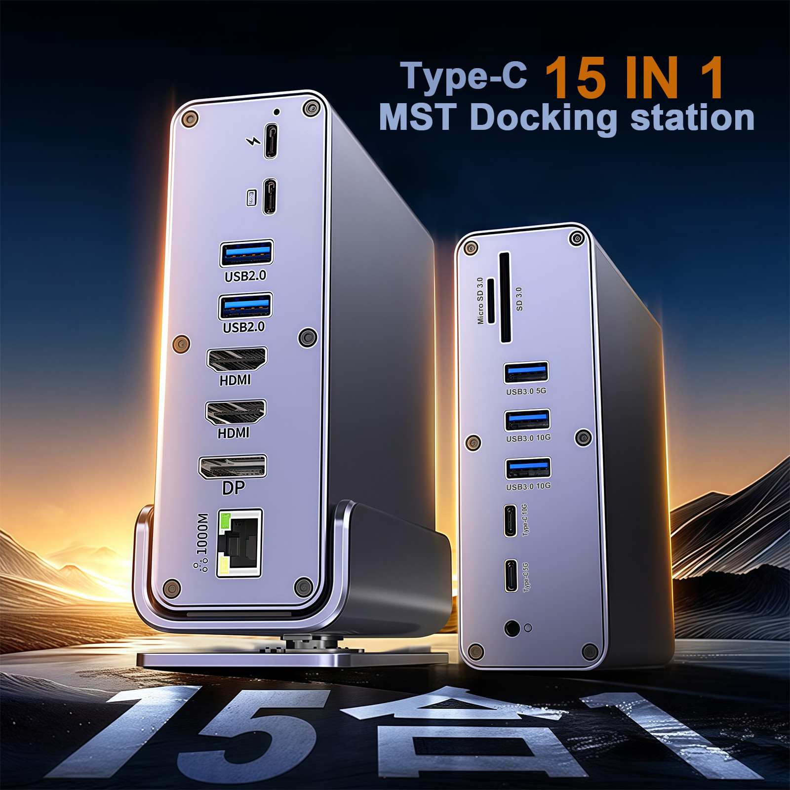 Thunderbolt 3/4 Dock 15-in-1 USB-C Docking Station Triple Display 100W Charging