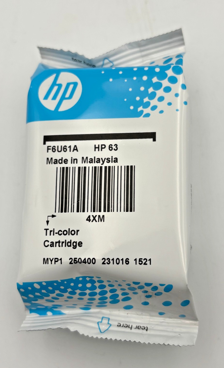 New HP 63 Tri-Color Ink Cartridge OEM Sealed F6U61AN ENVY OfficeJet DeskJet