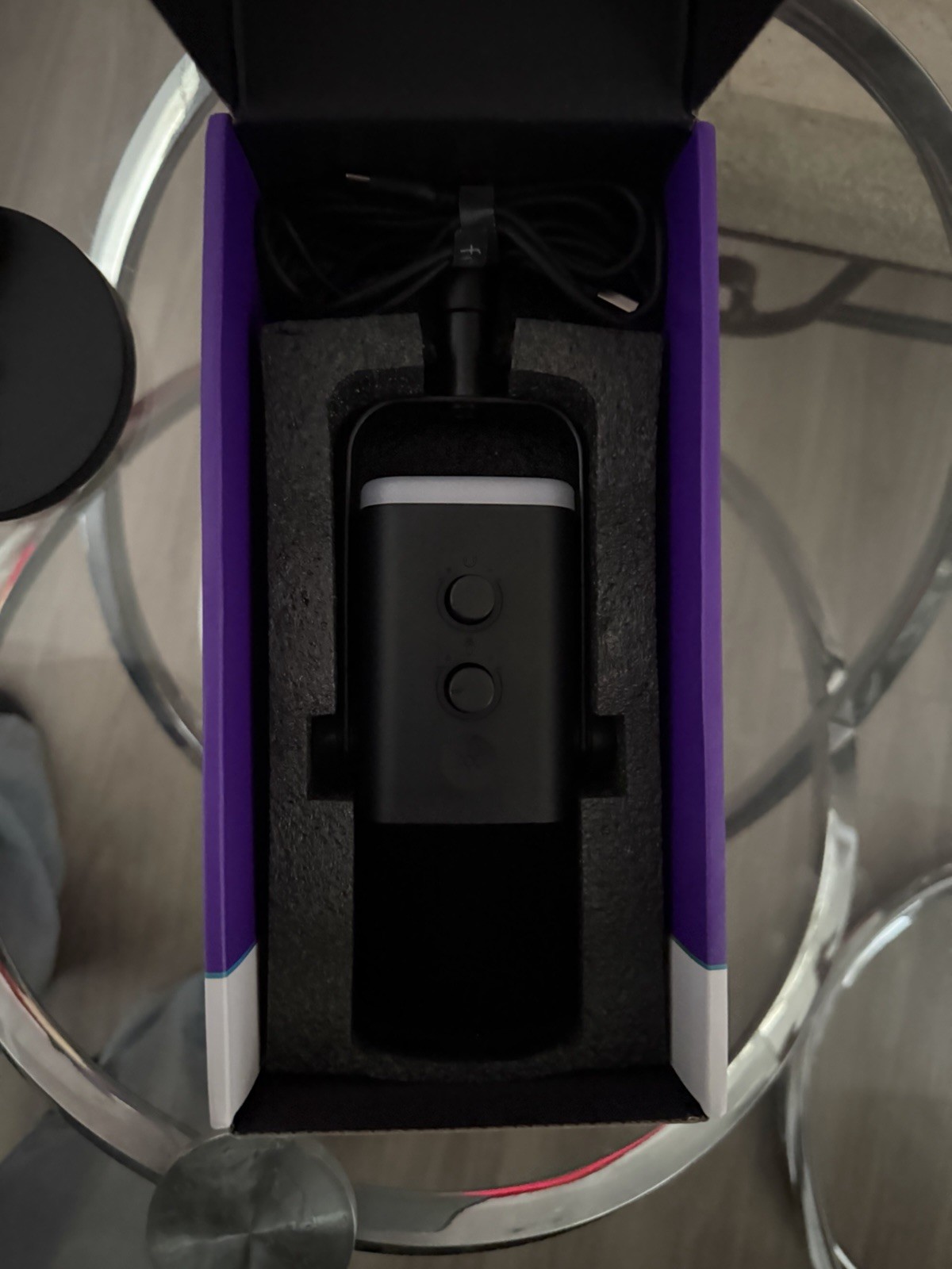 FIFINE AmpliGame AM8 Cardioid Microphone USB/XLR w/ Gain Control Purple/White