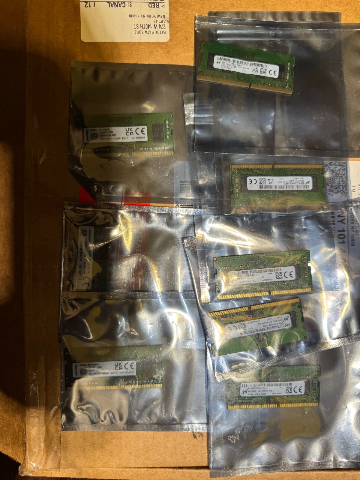 35x 8gb ddr4-3200 pc4-25600 3200mhz so-dimm 12 hynix 13 samsug 5 micron +more