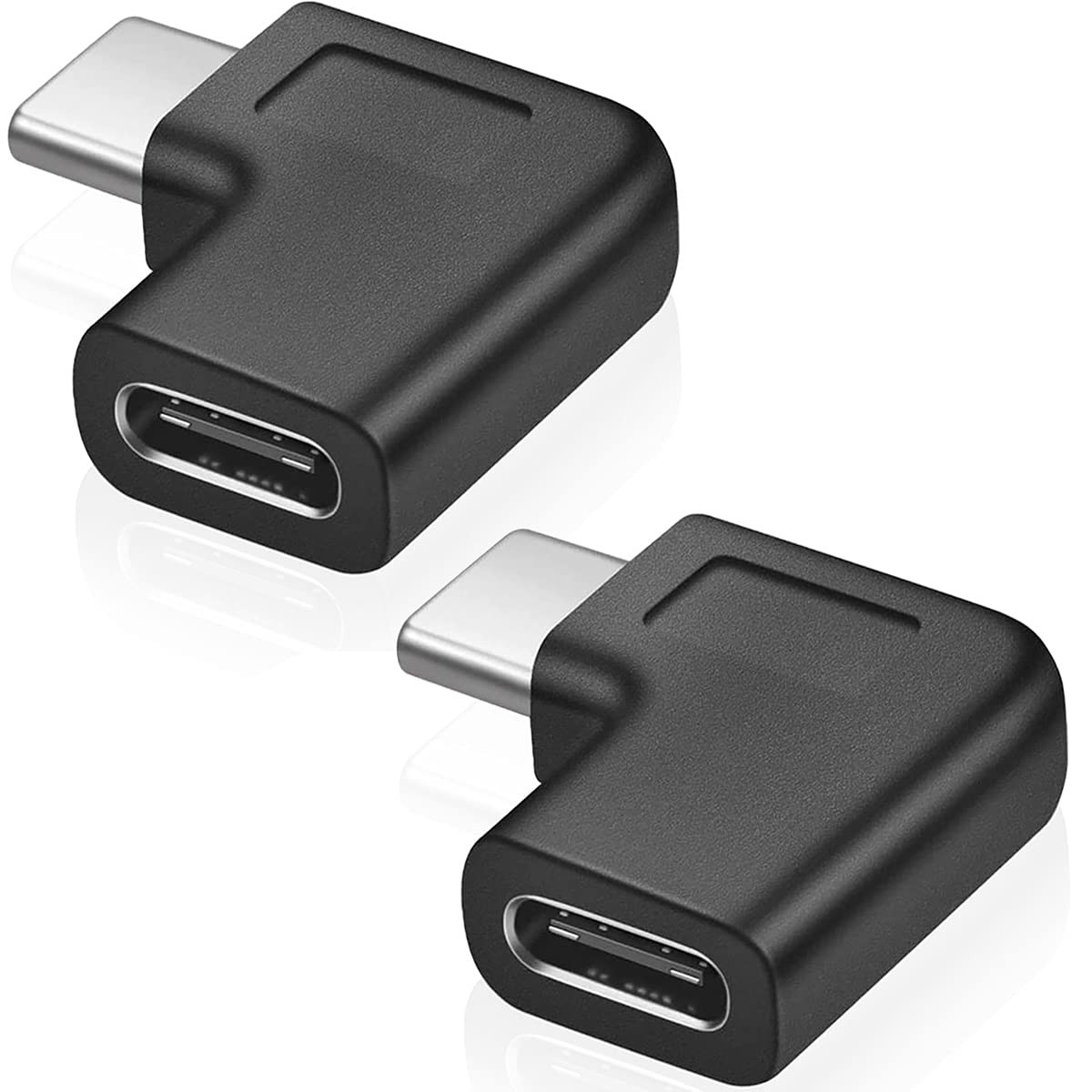 USB C Right Angle Adapter,90 Degree USB C to USB Type-C Male to Female Adapter C