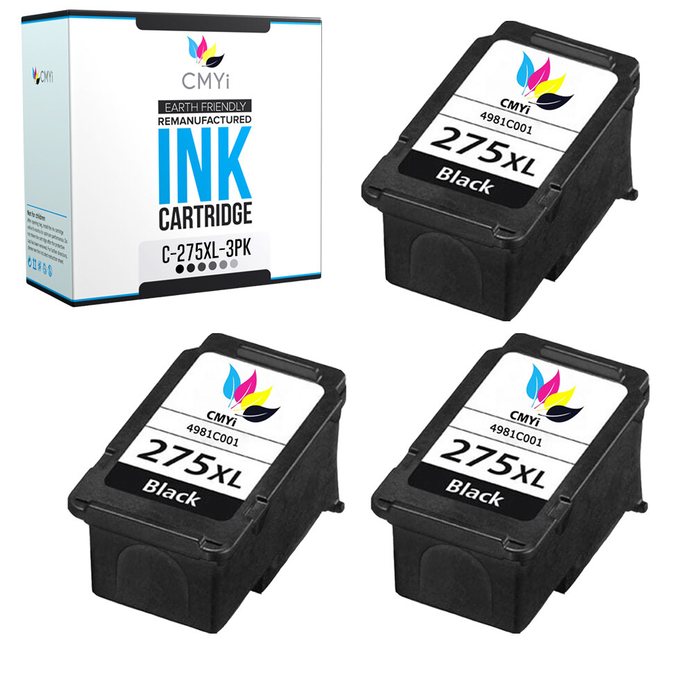Compatible Canon PG-275XL Black Ink Cartridges 3PK for PIXMA TR4720, TR4722