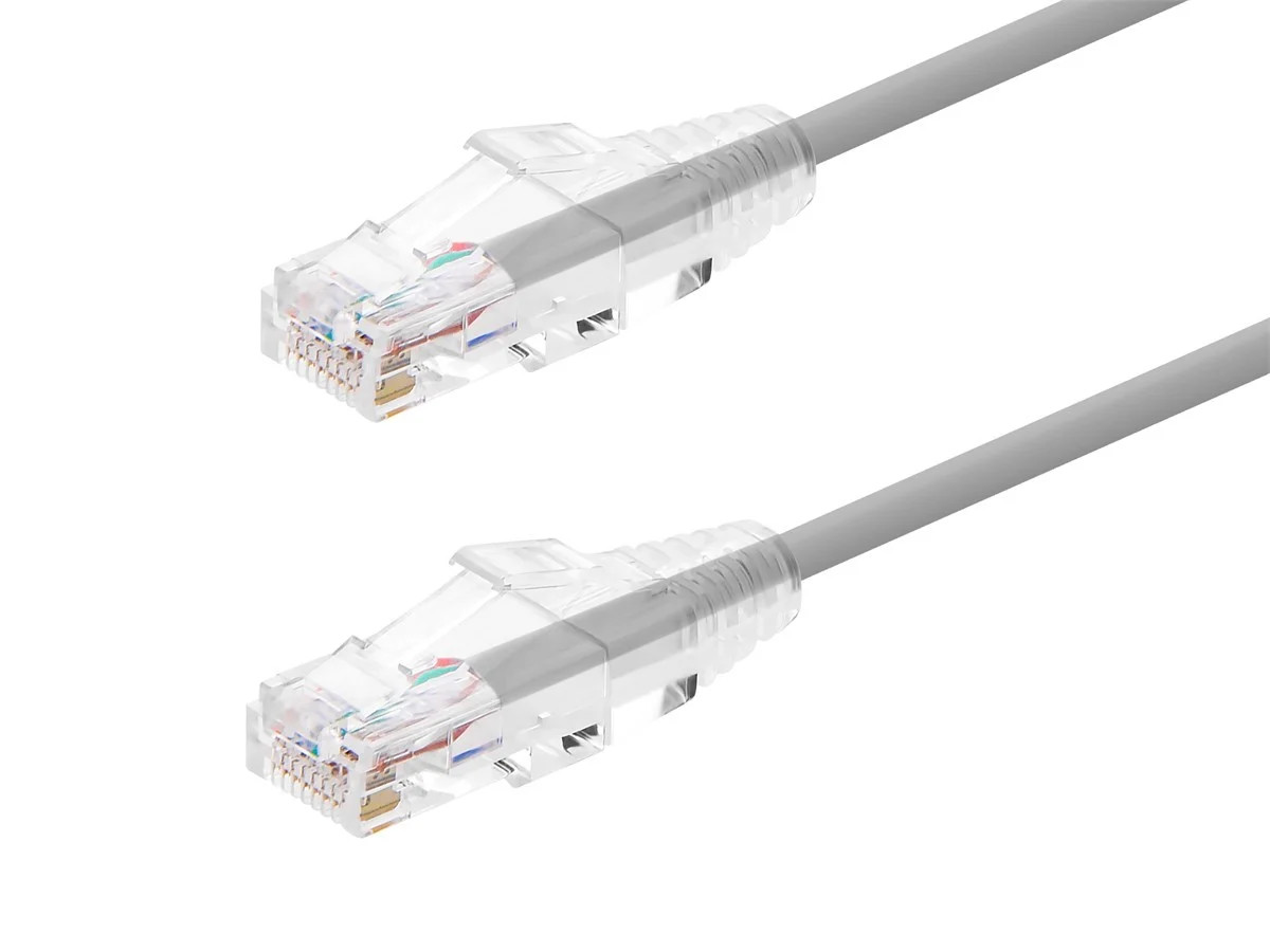 Monoprice Cat6 Ethernet Patch Cable – 5 feet – Gray | Snagless RJ45 Stranded